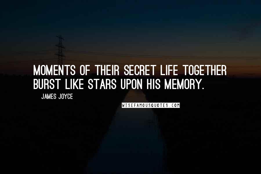 James Joyce Quotes: Moments of their secret life together burst like stars upon his memory.