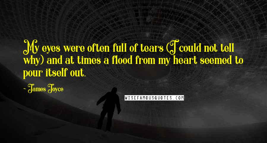 James Joyce Quotes: My eyes were often full of tears (I could not tell why) and at times a flood from my heart seemed to pour itself out.