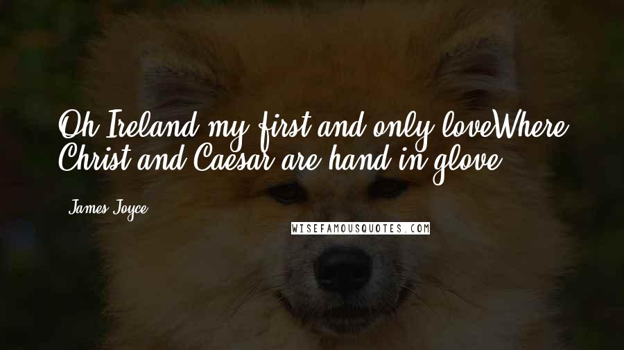 James Joyce Quotes: Oh Ireland my first and only loveWhere Christ and Caesar are hand in glove!