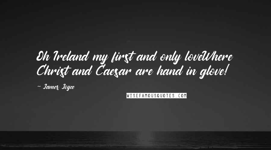 James Joyce Quotes: Oh Ireland my first and only loveWhere Christ and Caesar are hand in glove!