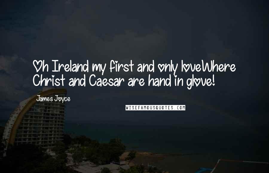 James Joyce Quotes: Oh Ireland my first and only loveWhere Christ and Caesar are hand in glove!