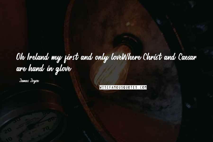 James Joyce Quotes: Oh Ireland my first and only loveWhere Christ and Caesar are hand in glove!