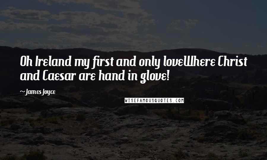 James Joyce Quotes: Oh Ireland my first and only loveWhere Christ and Caesar are hand in glove!