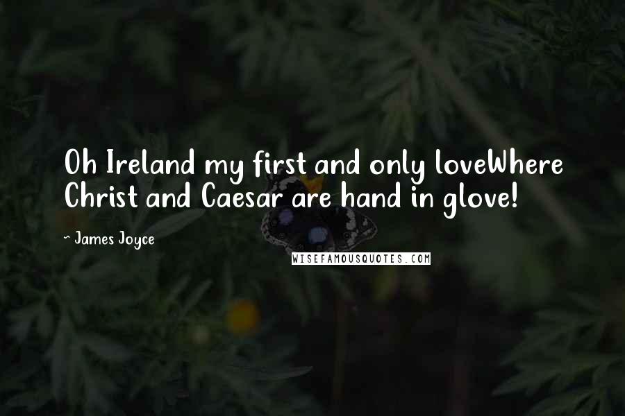 James Joyce Quotes: Oh Ireland my first and only loveWhere Christ and Caesar are hand in glove!