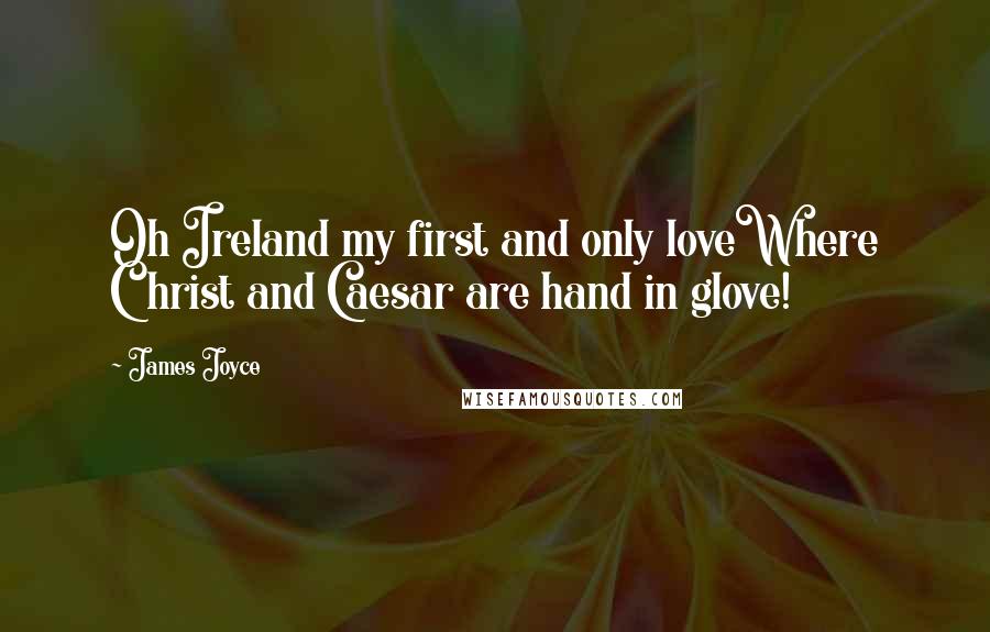 James Joyce Quotes: Oh Ireland my first and only loveWhere Christ and Caesar are hand in glove!