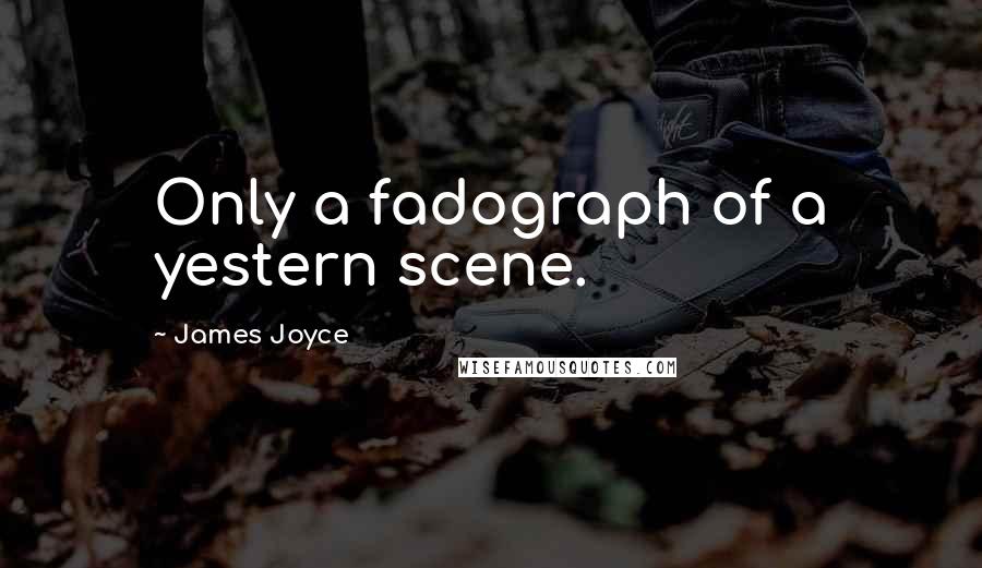 James Joyce Quotes: Only a fadograph of a yestern scene.