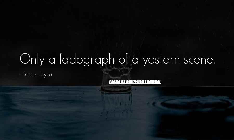 James Joyce Quotes: Only a fadograph of a yestern scene.