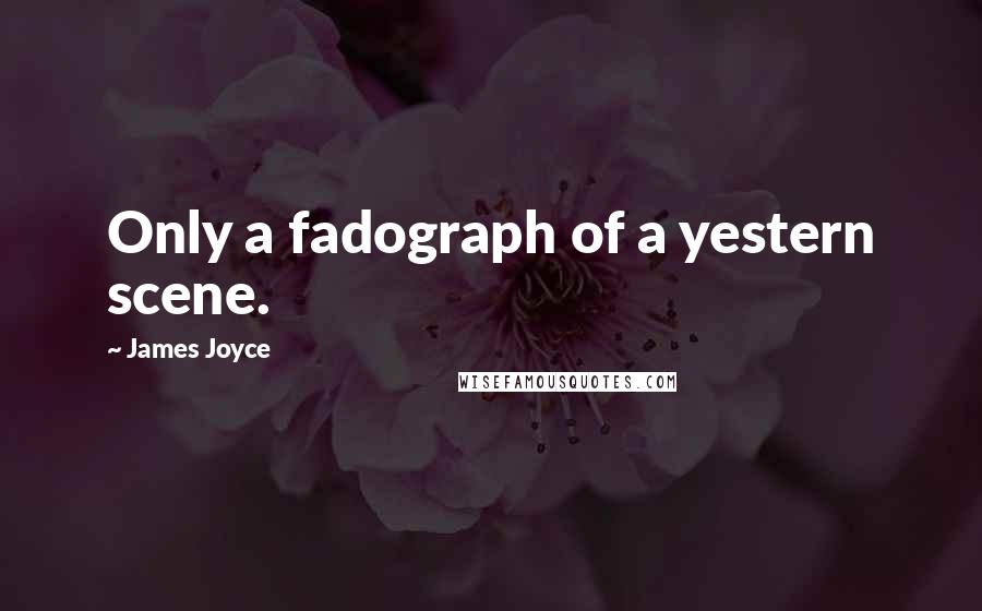James Joyce Quotes: Only a fadograph of a yestern scene.