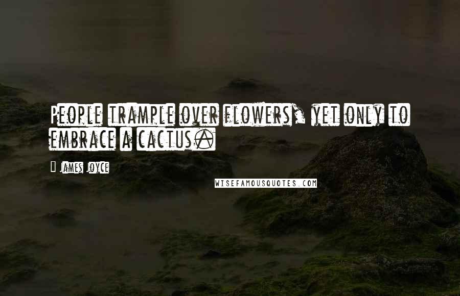 James Joyce Quotes: People trample over flowers, yet only to embrace a cactus.