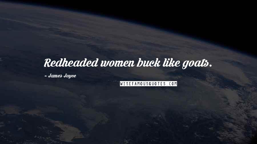 James Joyce Quotes: Redheaded women buck like goats.