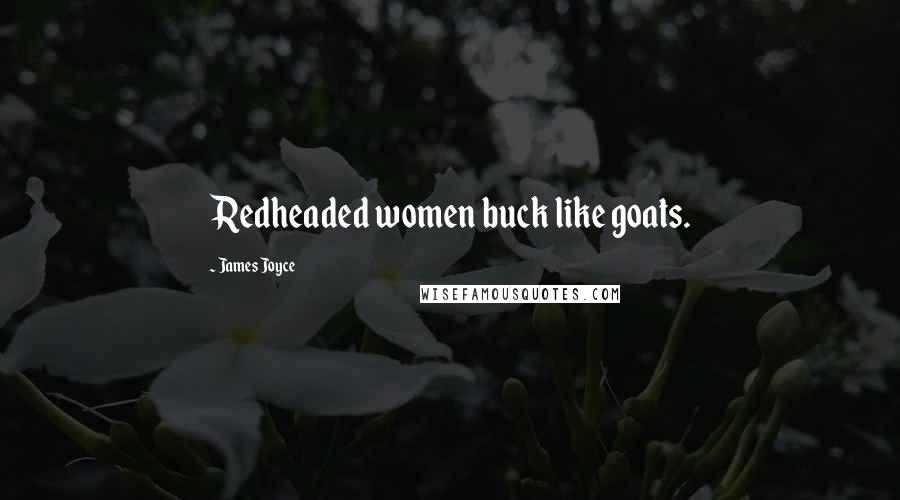 James Joyce Quotes: Redheaded women buck like goats.