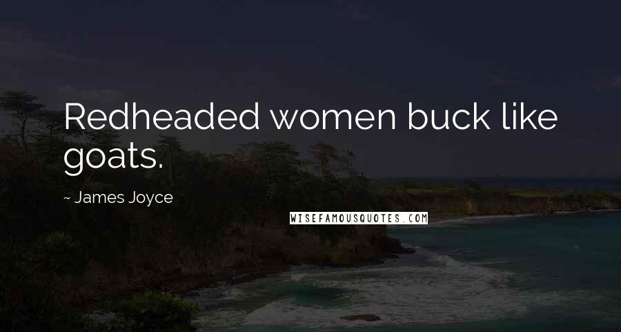 James Joyce Quotes: Redheaded women buck like goats.