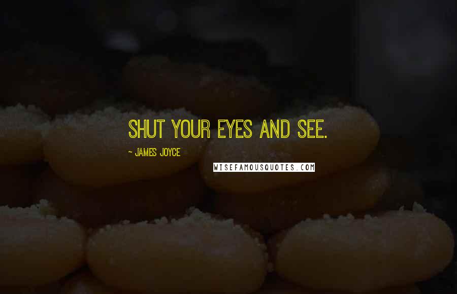 James Joyce Quotes: Shut your eyes and see.