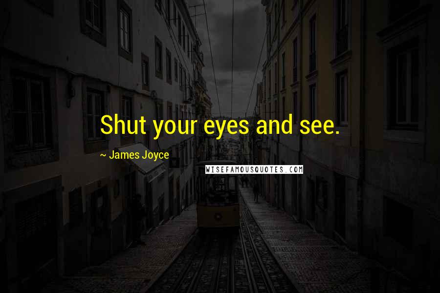 James Joyce Quotes: Shut your eyes and see.