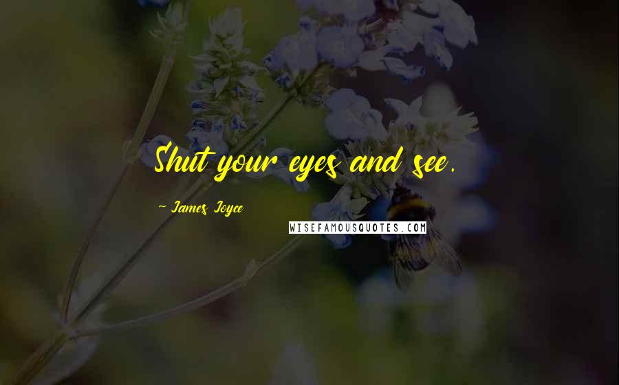 James Joyce Quotes: Shut your eyes and see.