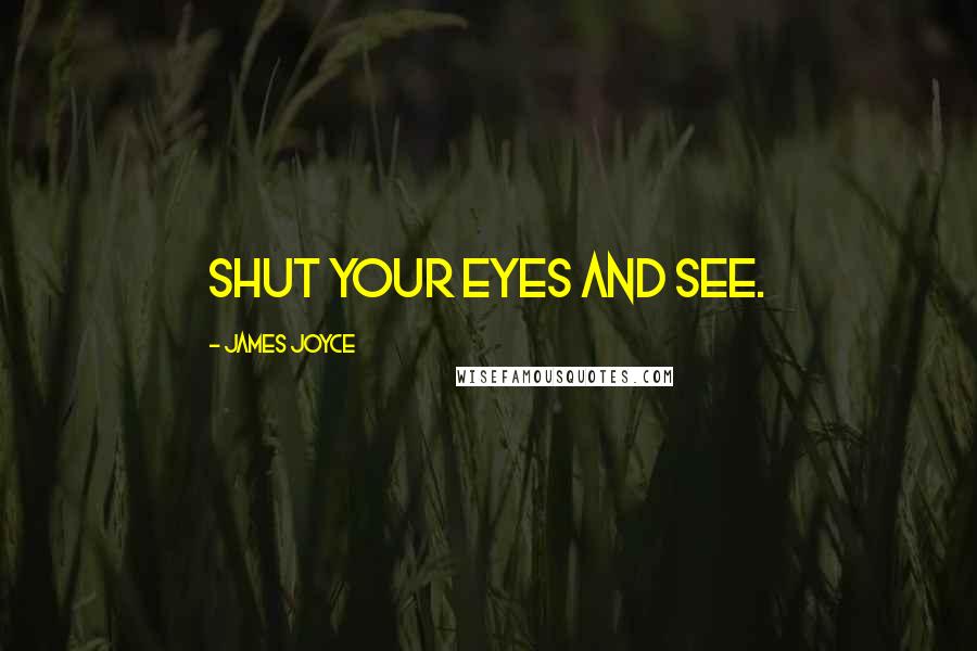 James Joyce Quotes: Shut your eyes and see.