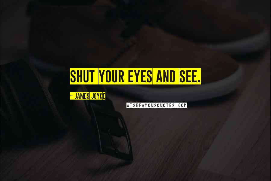 James Joyce Quotes: Shut your eyes and see.