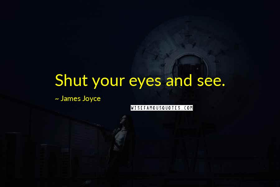 James Joyce Quotes: Shut your eyes and see.