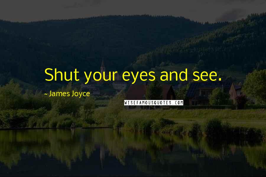 James Joyce Quotes: Shut your eyes and see.