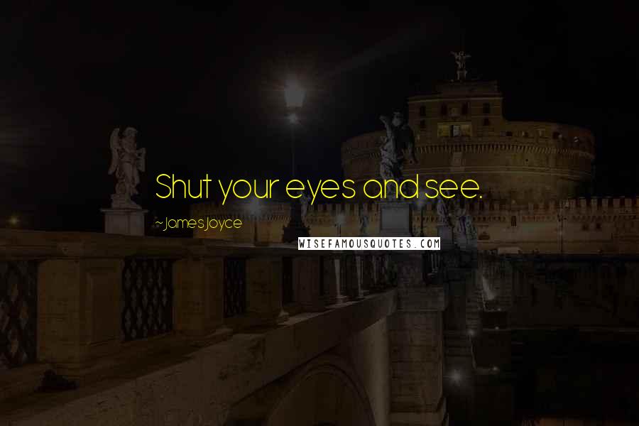 James Joyce Quotes: Shut your eyes and see.