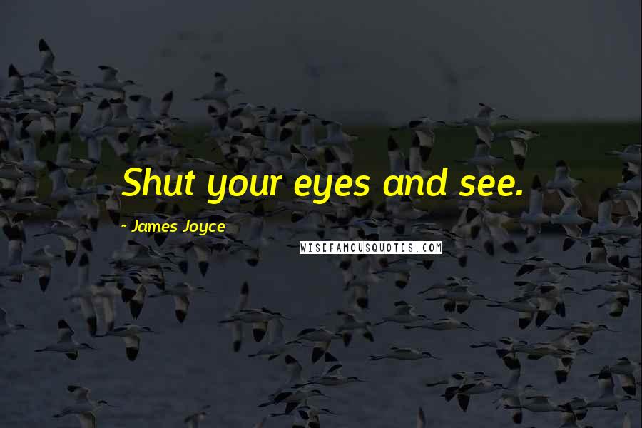 James Joyce Quotes: Shut your eyes and see.