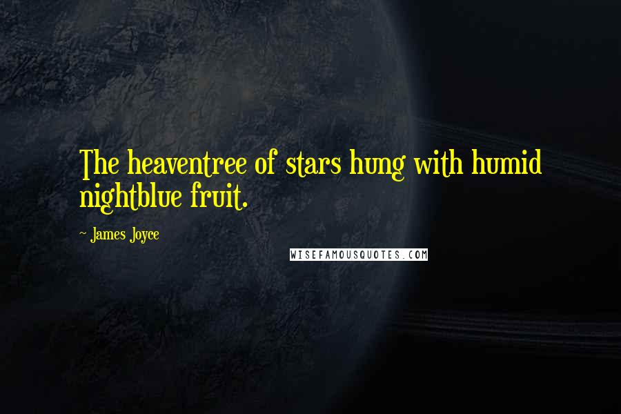 James Joyce Quotes: The heaventree of stars hung with humid nightblue fruit.