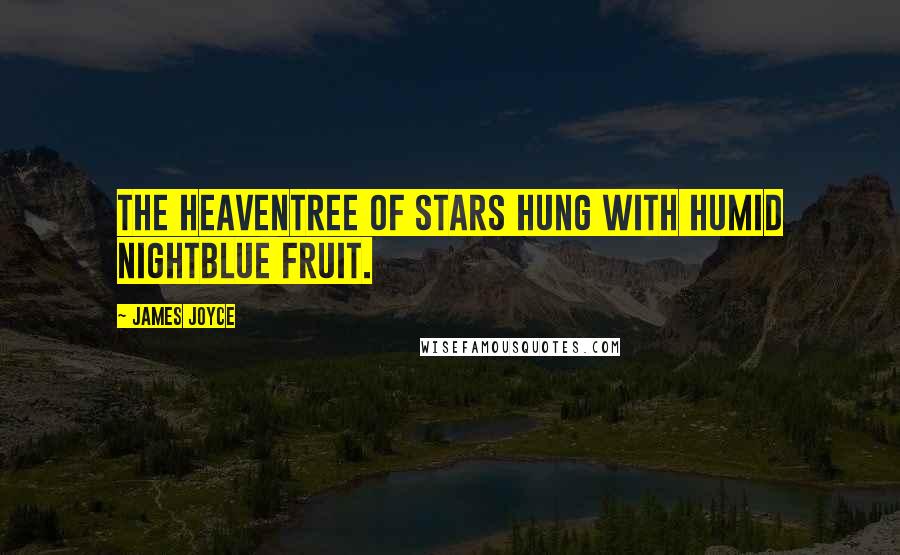 James Joyce Quotes: The heaventree of stars hung with humid nightblue fruit.