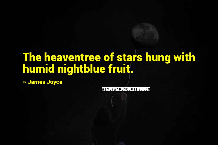 James Joyce Quotes: The heaventree of stars hung with humid nightblue fruit.