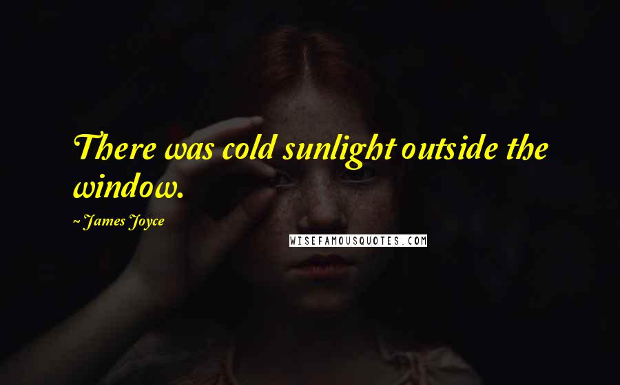 James Joyce Quotes: There was cold sunlight outside the window.