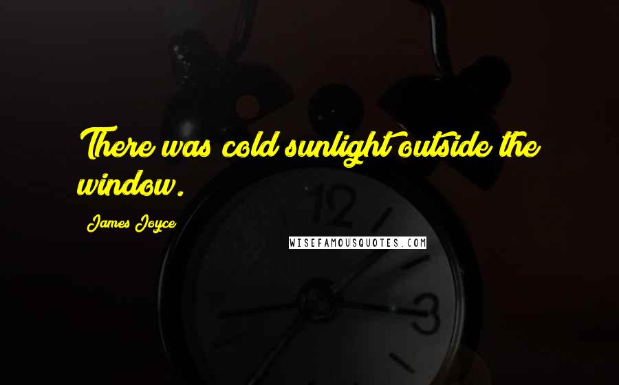 James Joyce Quotes: There was cold sunlight outside the window.