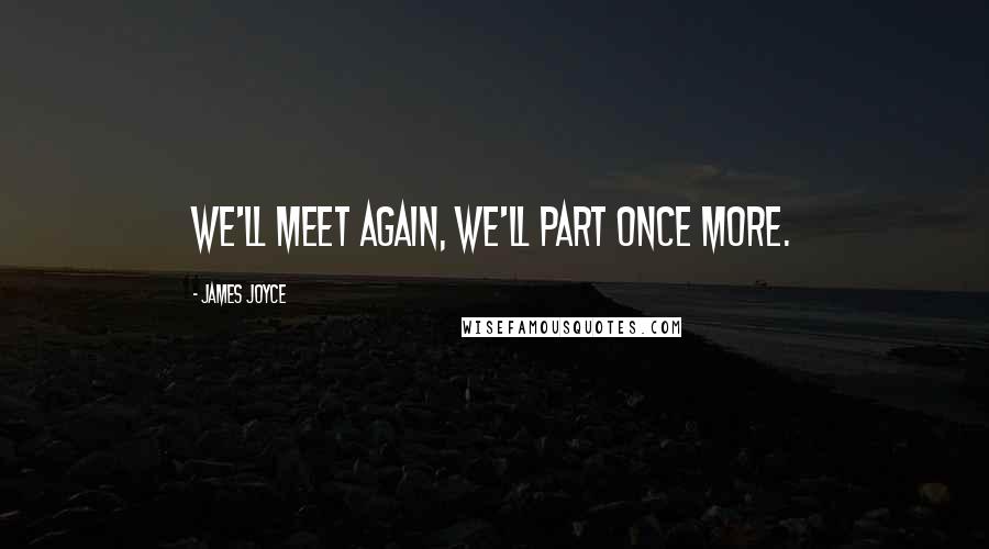 James Joyce Quotes: We'll meet again, we'll part once more.