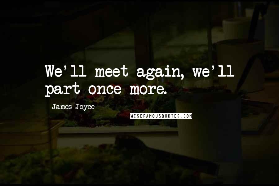 James Joyce Quotes: We'll meet again, we'll part once more.