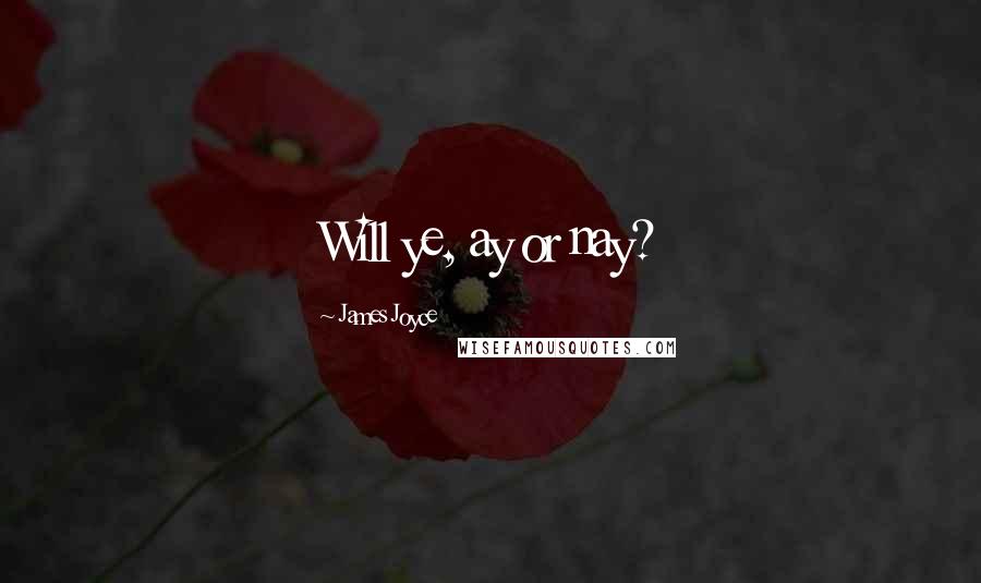 James Joyce Quotes: Will ye, ay or nay?