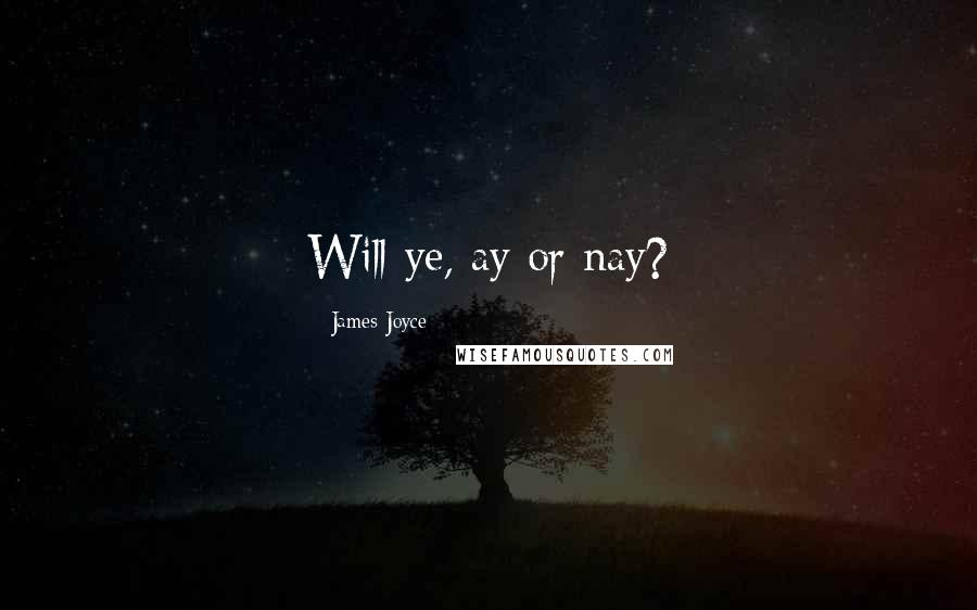 James Joyce Quotes: Will ye, ay or nay?
