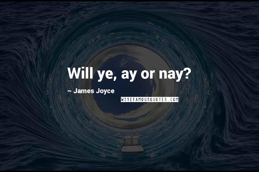 James Joyce Quotes: Will ye, ay or nay?