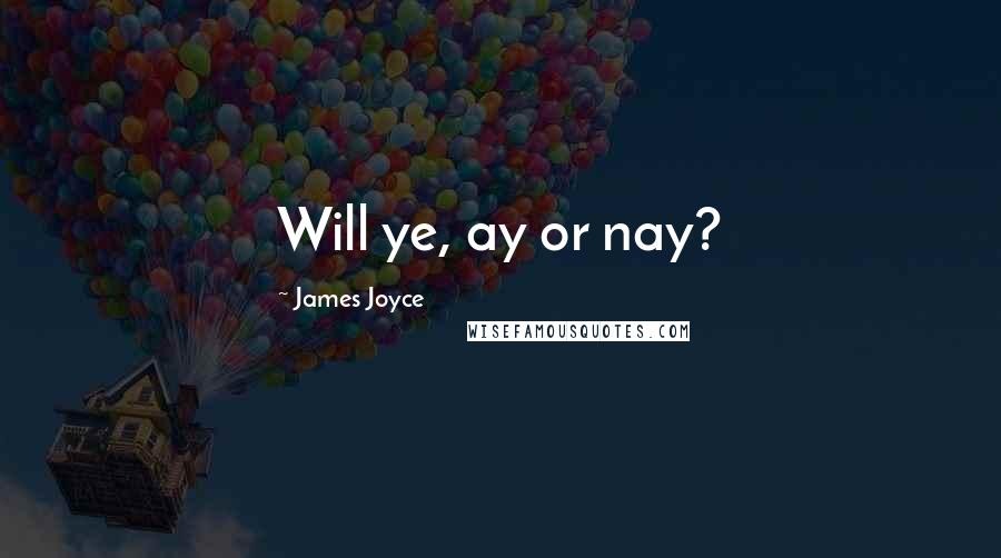 James Joyce Quotes: Will ye, ay or nay?