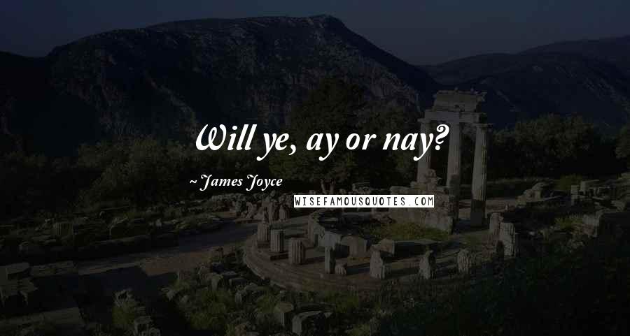 James Joyce Quotes: Will ye, ay or nay?