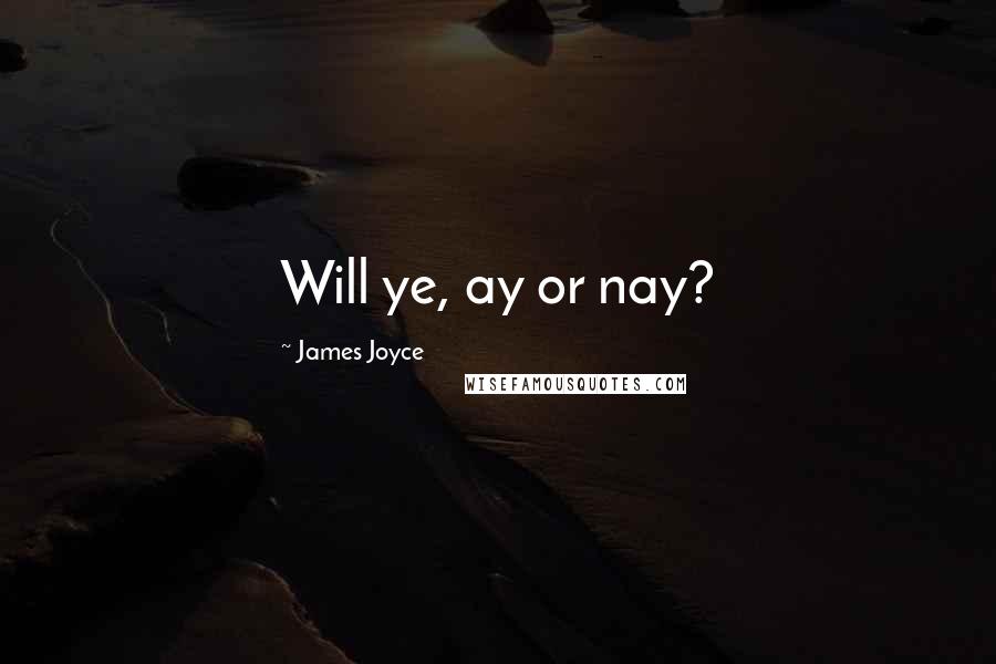 James Joyce Quotes: Will ye, ay or nay?