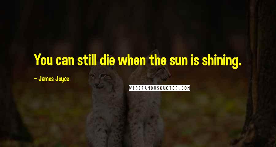 James Joyce Quotes: You can still die when the sun is shining.