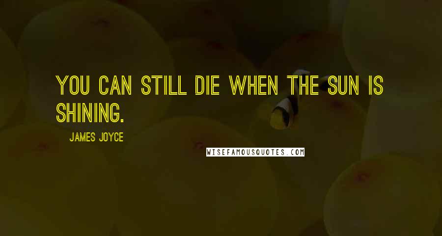 James Joyce Quotes: You can still die when the sun is shining.