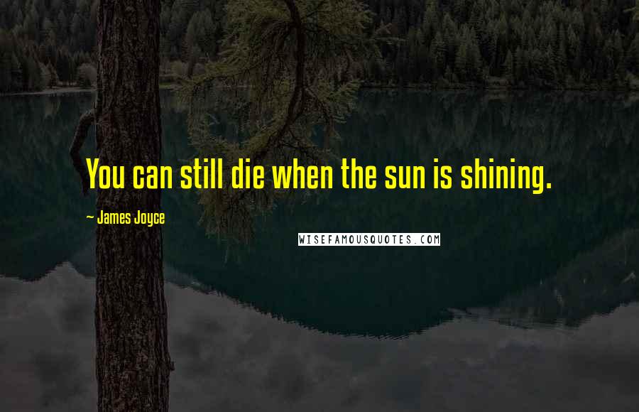 James Joyce Quotes: You can still die when the sun is shining.