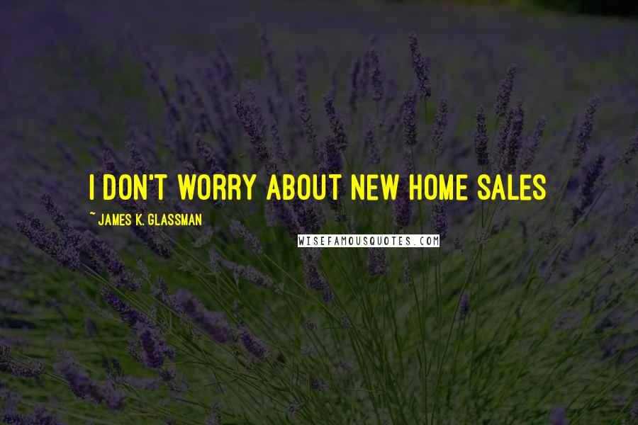 James K. Glassman Quotes: I don't worry about new home sales