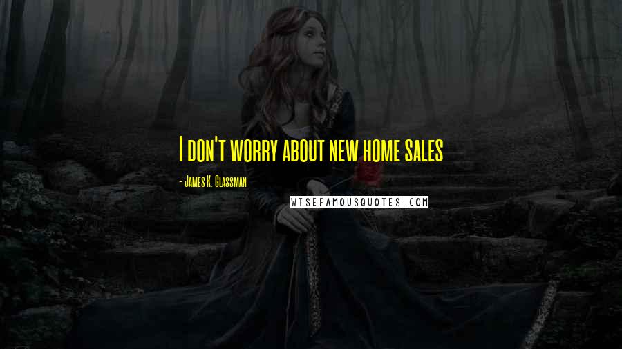 James K. Glassman Quotes: I don't worry about new home sales