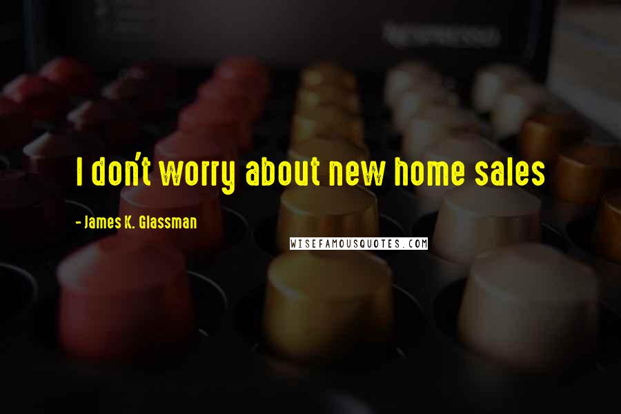 James K. Glassman Quotes: I don't worry about new home sales