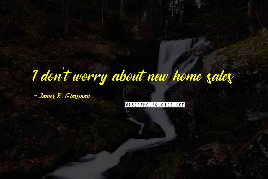 James K. Glassman Quotes: I don't worry about new home sales