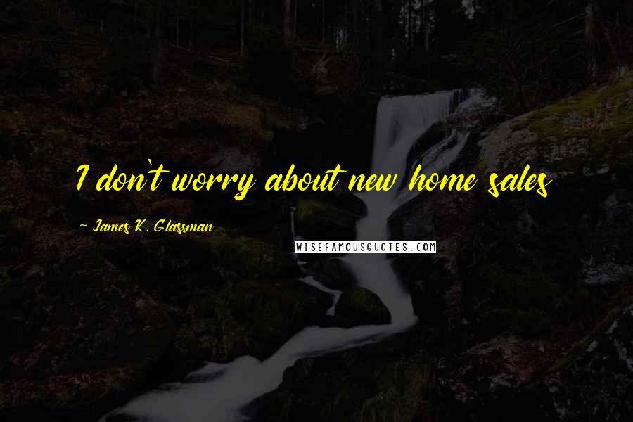James K. Glassman Quotes: I don't worry about new home sales