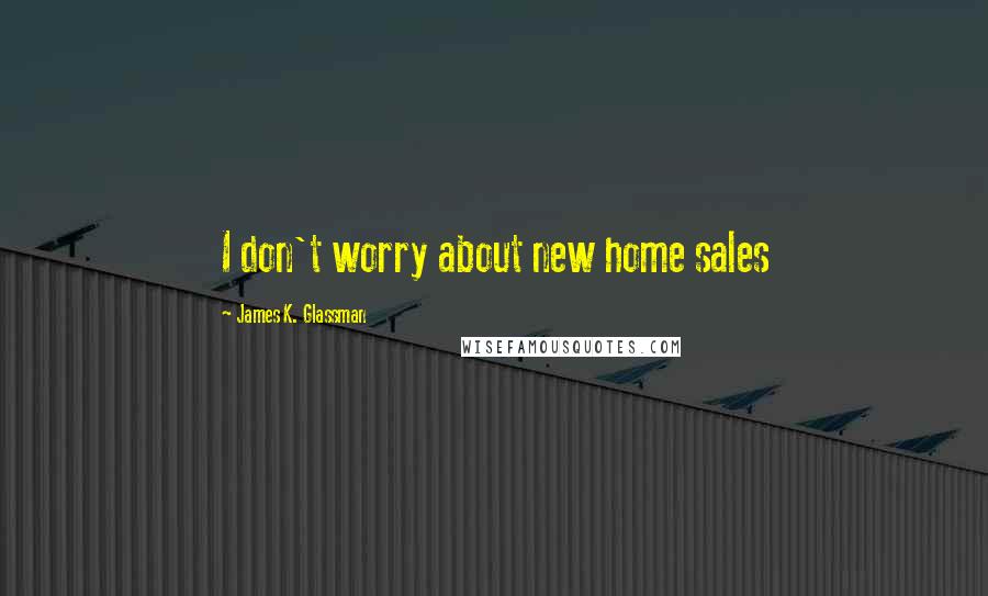 James K. Glassman Quotes: I don't worry about new home sales