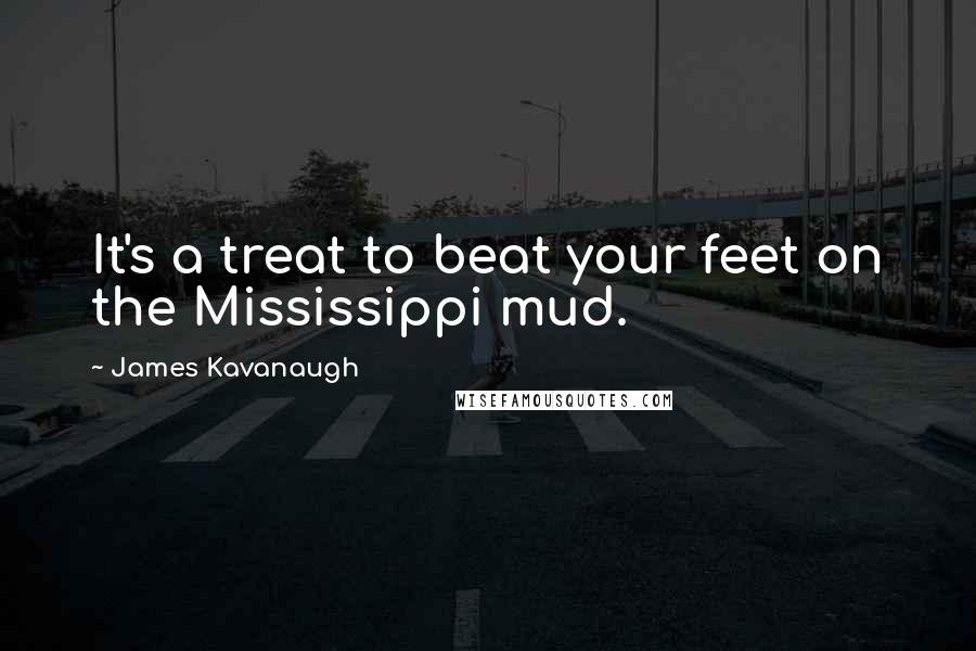 James Kavanaugh Quotes: It's a treat to beat your feet on the Mississippi mud.