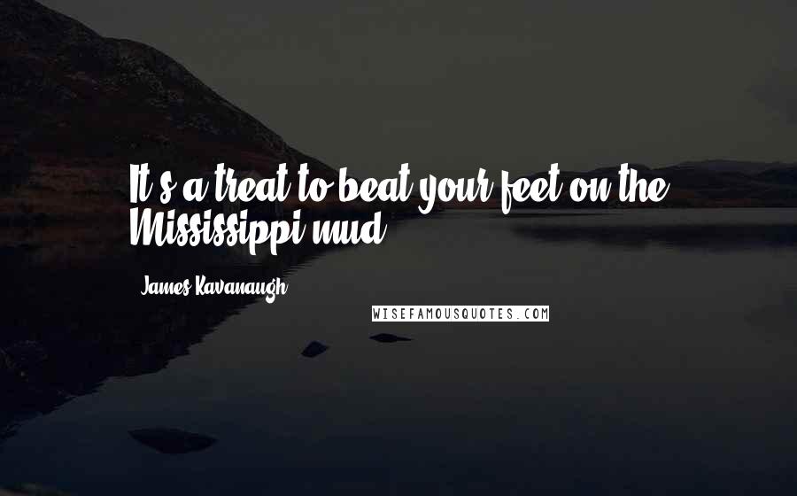 James Kavanaugh Quotes: It's a treat to beat your feet on the Mississippi mud.