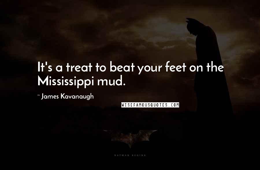 James Kavanaugh Quotes: It's a treat to beat your feet on the Mississippi mud.